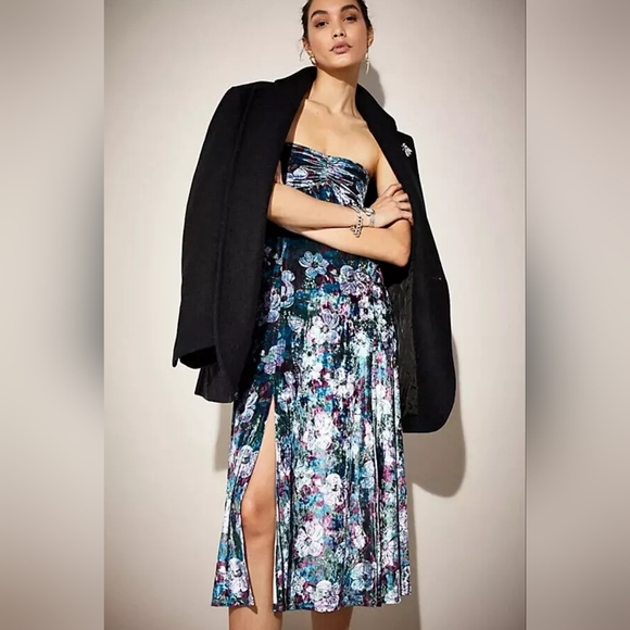 Free People Carpe Diem Floral Velvet Convertible Maxi Skirt/Dress - Picture 2 of 8